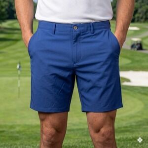 johnnie-O Jupiter  Performance Shorts Mens 38 Lake Blue Golf JMSH2280